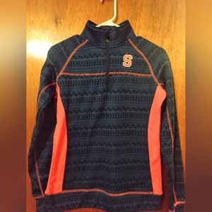 Colosseum Syracuse Blue and Orange Women's Small Quarter Zip Pullover